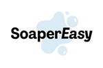 Logo of SoaperEasy with a light blue abstract design on a white background